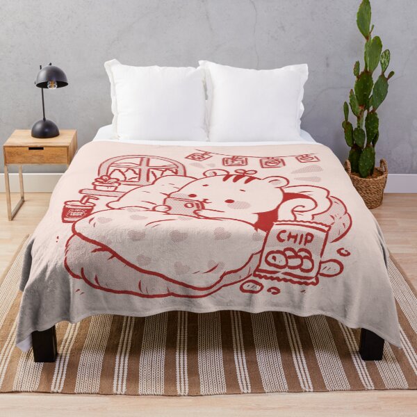 Item preview, Cozy Bed Rotting Club Cute Squirrel Line Art Illustration designed and sold by ToonToos.
