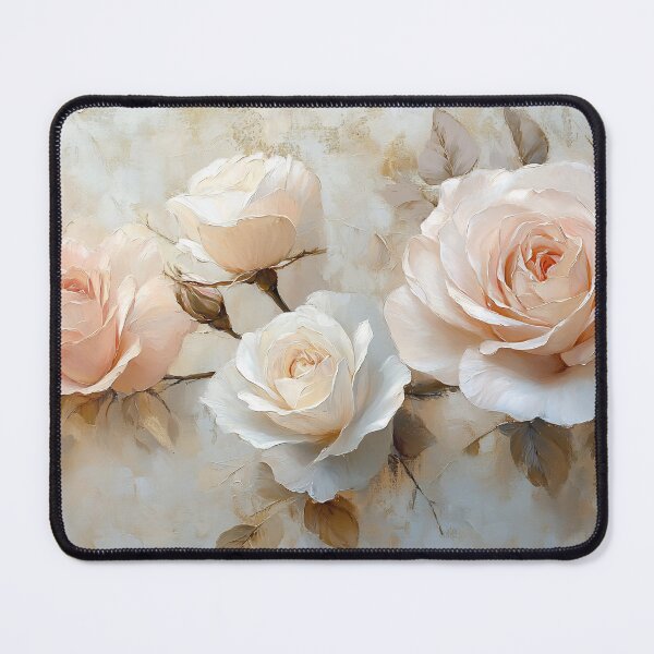 Item preview, Blush Rose Floral Art, Soft Ivory Champagne Elegant Beige Print designed and sold by daila70.