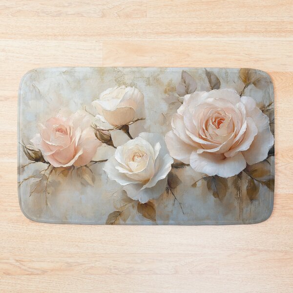 Item preview, Blush Rose Floral Art, Soft Ivory Champagne Elegant Beige Print designed and sold by daila70.
