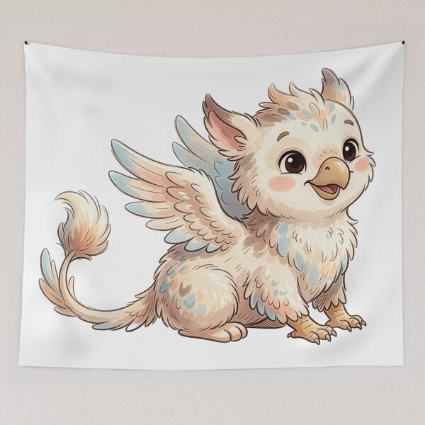 Item preview, Cute Baby Griffin Watercolor Illustration designed and sold by Rutvain.