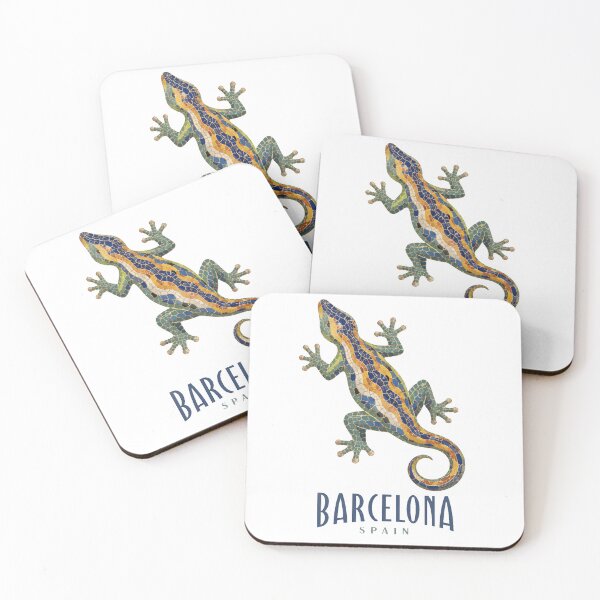 Item preview, Barcelona Spain Mosaic Lizard Art designed and sold by Ar0undTheW0rld.