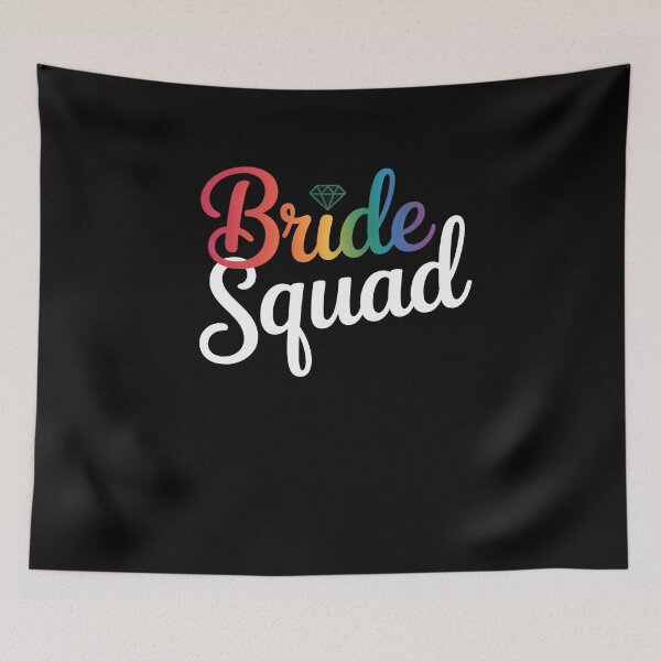 Item preview, Bride Squad LGBT Rainbow Flag Lesbian Bachelorette Party designed and sold by TrinaEspinoza.