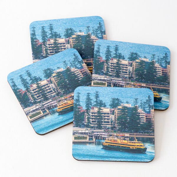 Item preview, Aerial View of Manly Ferry Arriving at Manly Wharf | Iconic Sydney Harbour Drone Art designed and sold by Ross.A.Campbell.