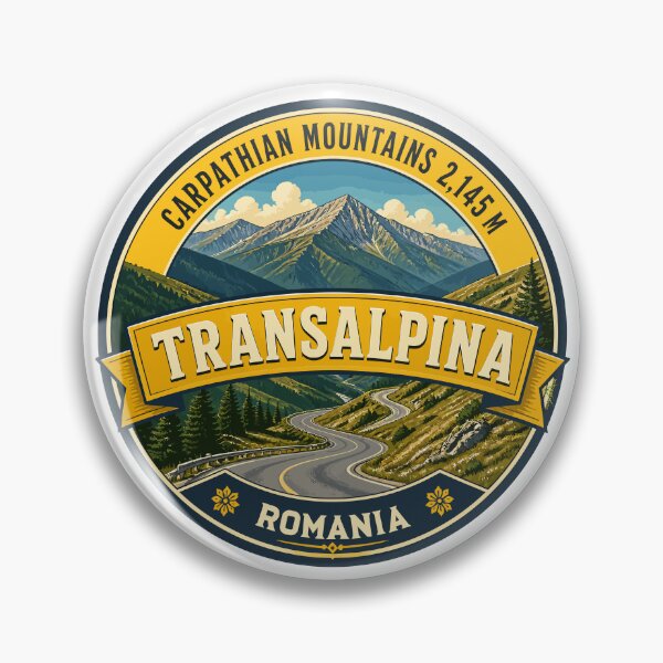 Item preview, Transalpina Romania Motorcycle Sticker T-Shirt 04 designed and sold by OuterShellUK.