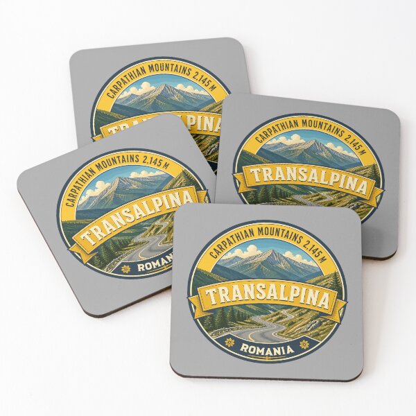 Item preview, Transalpina Romania Motorcycle Sticker T-Shirt 04 designed and sold by OuterShellUK.