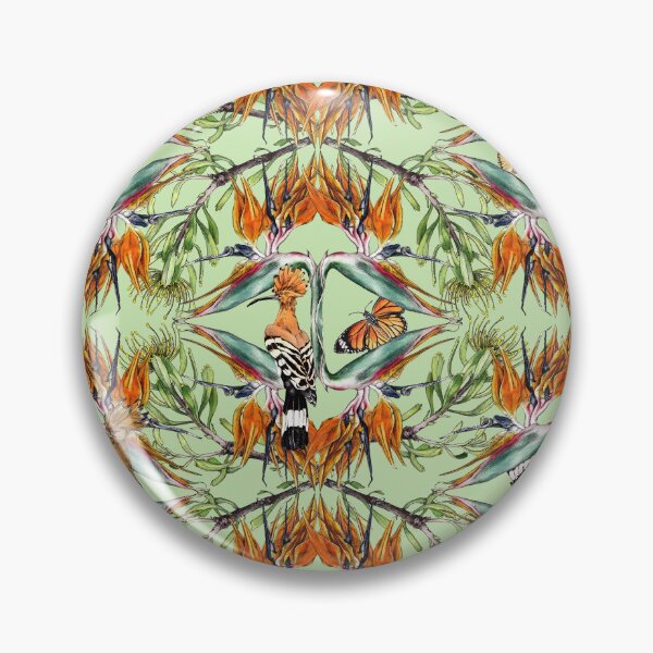 Item preview, Hoopoe and Fynbos seamless pattern, Nature aesthetic, Wildlife Art designed and sold by zephyrstudio26.