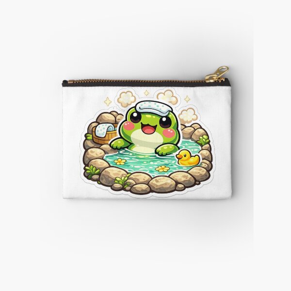 Item preview, Spa Frog Relaxing in Hot Spring – Cozy Cartoon Frog Aesthetic designed and sold by ArtsyExplorer.