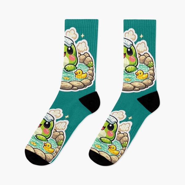 Item preview, Spa Frog Relaxing in Hot Spring – Cozy Cartoon Frog Aesthetic designed and sold by ArtsyExplorer.