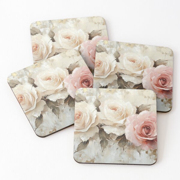 Item preview, Elegant Ivory Rose Art, Soft Blush Pink Champagne Floral Illustration designed and sold by daila70.