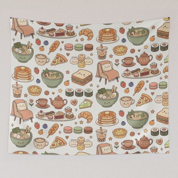 Item preview, Copy of Kawaii Delicious Snacks & Cute pancakes Aesthetic Graphic designed and sold by LunaVales.