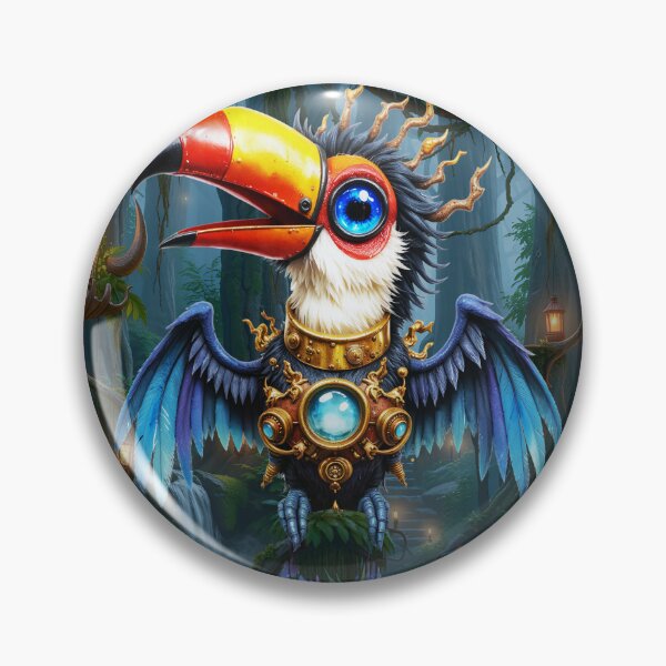 Item preview, Moonlit Steampunk Toucan. designed and sold by nicky2342.