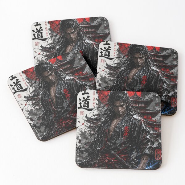 Artikelvorschau, Shadow Ronin Blood Moon Samurai Anime T-Shirt entworfen und verkauft von Sarvionstudio.