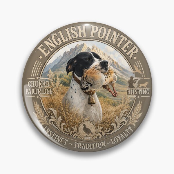 Item preview, English Pointer Hunting Heritage – Chukar Partridge Vintage Design designed and sold by TammyHunterArt.