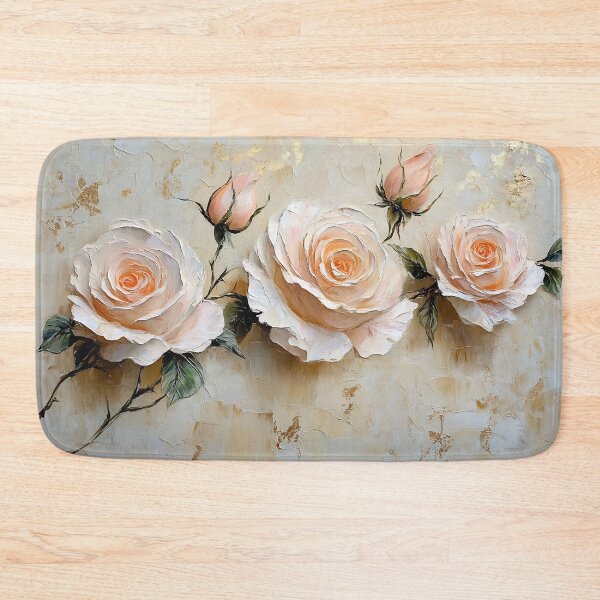Item preview, Minimal Blush Rose Art, Soft Champagne Ivory Golden Floral Print designed and sold by daila70.