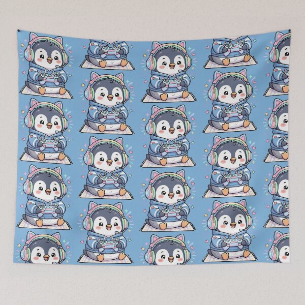 Item preview, Gamer Penguin Kawaii Pastel Gaming Buddy designed and sold by dreephic22.