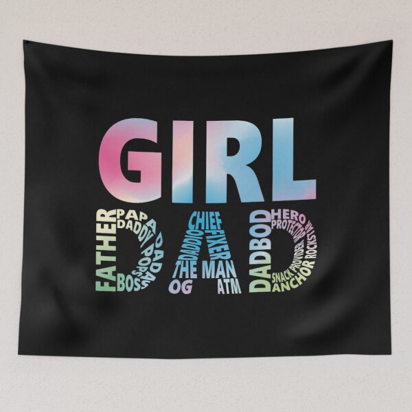 Item preview, Proud Girl Dad Word Art Fatherhood Classic T-Shirt designed and sold by BlitCrankMath.
