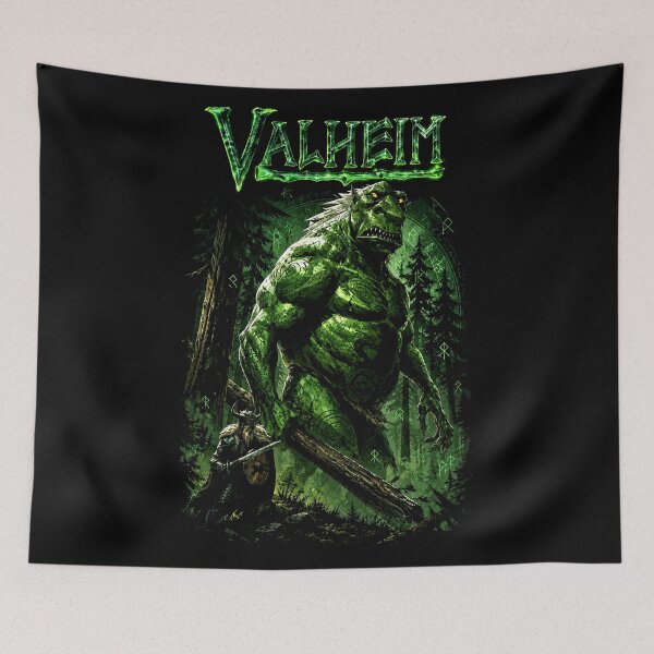 Item preview, valheim green troll designed and sold by thedarkfantasy.