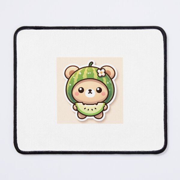 Item preview, Kawaii Melon Bear Sticker | Cute Fruit Animal Sticker designed and sold by PastelPawsArt.