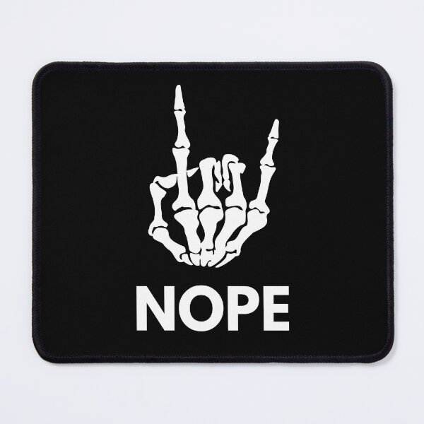 Item preview, Skeleton Rock Hand Nope Heavy Metal Sarcasm designed and sold by ContigoART.