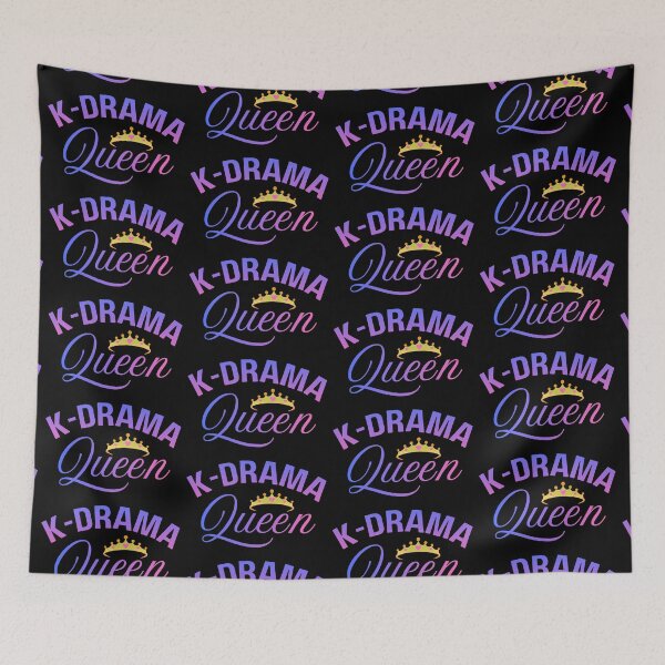 Item preview, K-Drama Queen text with tiara graphic designed and sold by ArtEllary.