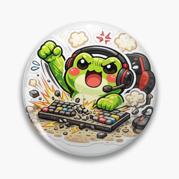 Item preview, Rage Gamer Frog – Funny Keyboard Smash Cartoon Meme Art designed and sold by ArtsyExplorer.