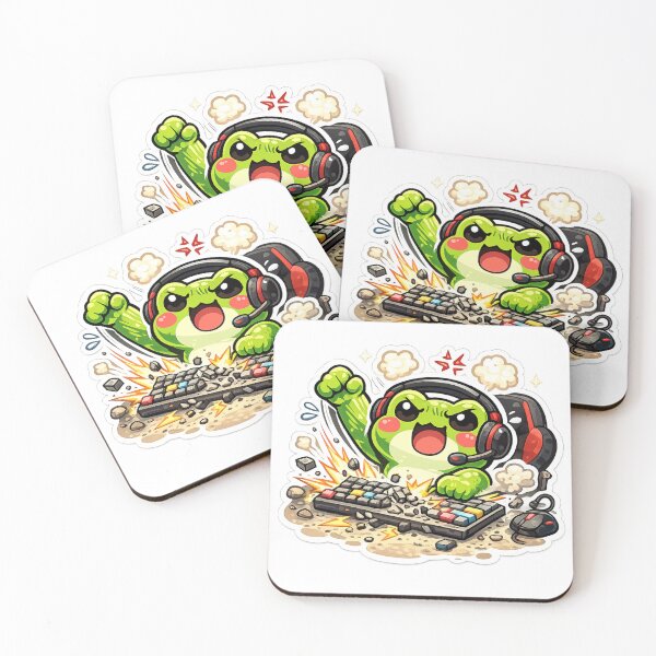 Item preview, Rage Gamer Frog – Funny Keyboard Smash Cartoon Meme Art designed and sold by ArtsyExplorer.