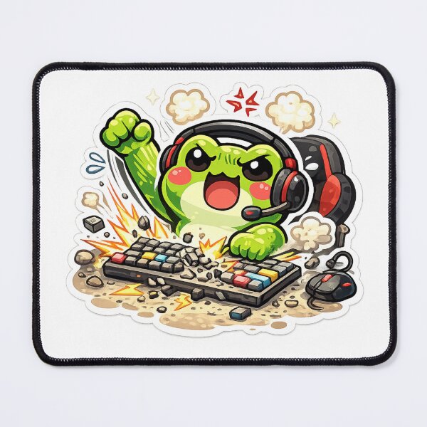 Item preview, Rage Gamer Frog – Funny Keyboard Smash Cartoon Meme Art designed and sold by ArtsyExplorer.