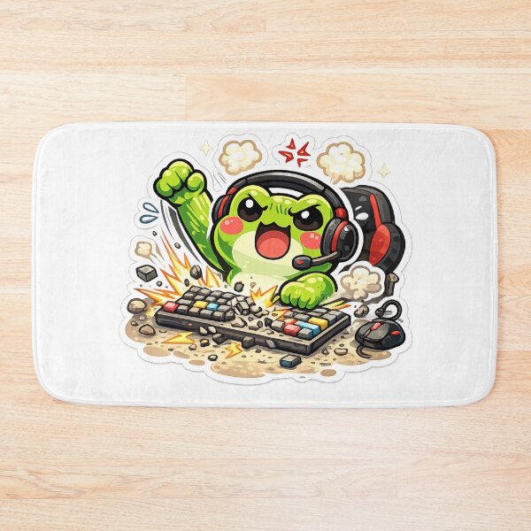 Item preview, Rage Gamer Frog – Funny Keyboard Smash Cartoon Meme Art designed and sold by ArtsyExplorer.