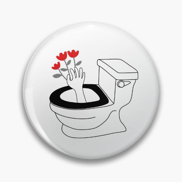 Item preview, Toilet humor - a bouquet of flowers in the loo designed and sold by Stick People Designs.