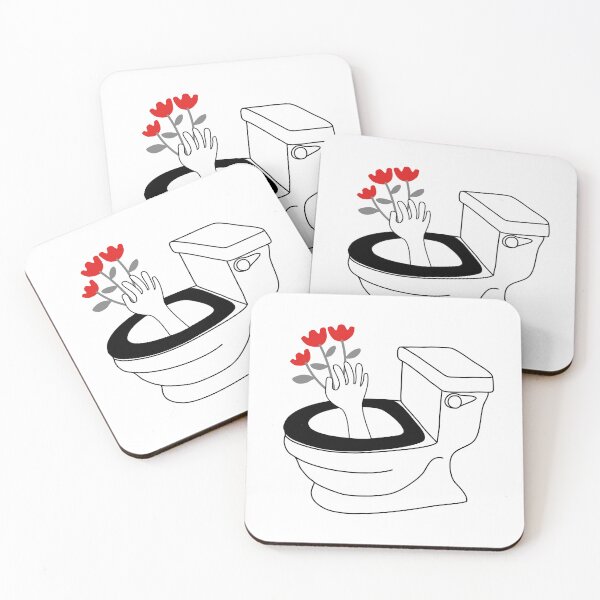 Item preview, Toilet humor - a bouquet of flowers in the loo designed and sold by Stick People Designs.