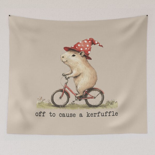 Item preview, Whimsical Capybara Bicycle Kerfuffle Cottagecore Classic T-Shirt designed and sold by BlitCrankMath.