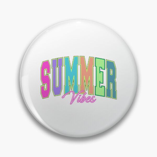 Item preview, Summer Vibes Colorful Retro College Font Typography Design designed and sold by tarzbol.