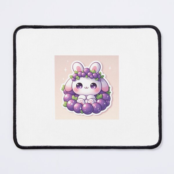 Item preview, Kawaii Grape Bunny Sticker | Cute Fruit Animal Sticker designed and sold by PastelPawsArt.
