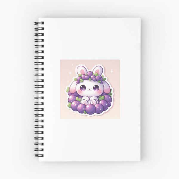 Item preview, Kawaii Grape Bunny Sticker | Cute Fruit Animal Sticker designed and sold by PastelPawsArt.