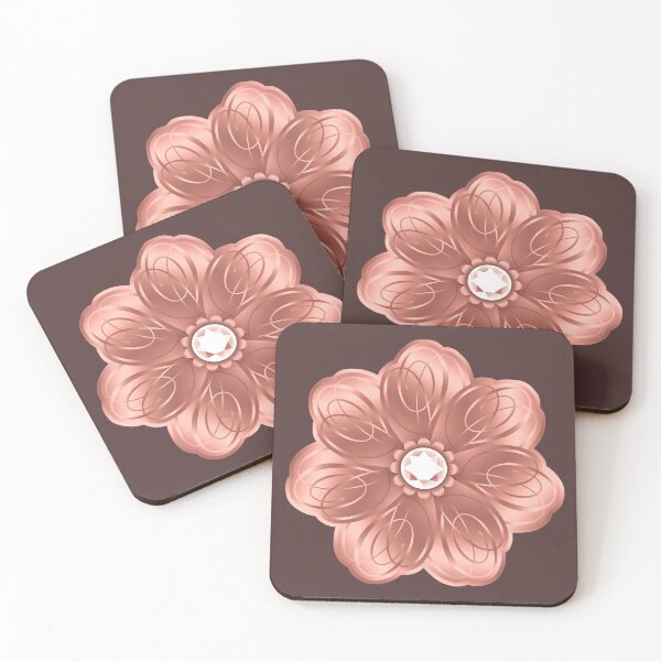 Item preview, Rose Gold Abstract Flower designed and sold by SideDishDesign.