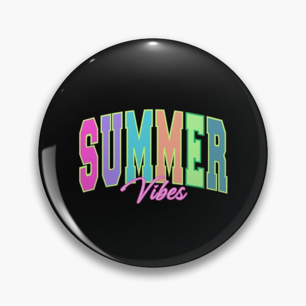 Item preview, Summer Vibes Colorful Retro College Font Typography Design designed and sold by tarzbol.