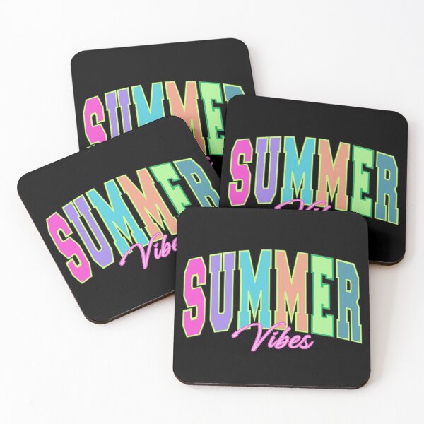 Item preview, Summer Vibes Colorful Retro College Font Typography Design designed and sold by tarzbol.