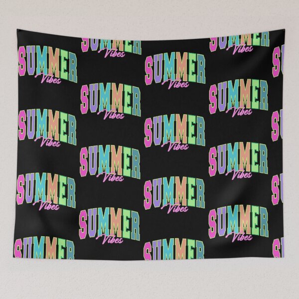 Item preview, Summer Vibes Colorful Retro College Font Typography Design designed and sold by tarzbol.