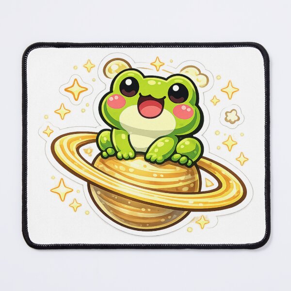 Item preview, Saturn Space Frog – Cute Cosmic Cartoon Frog Adventure designed and sold by ArtsyExplorer.