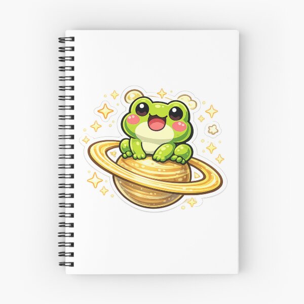 Item preview, Saturn Space Frog – Cute Cosmic Cartoon Frog Adventure designed and sold by ArtsyExplorer.