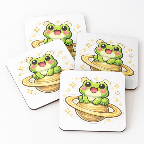Item preview, Saturn Space Frog – Cute Cosmic Cartoon Frog Adventure designed and sold by ArtsyExplorer.
