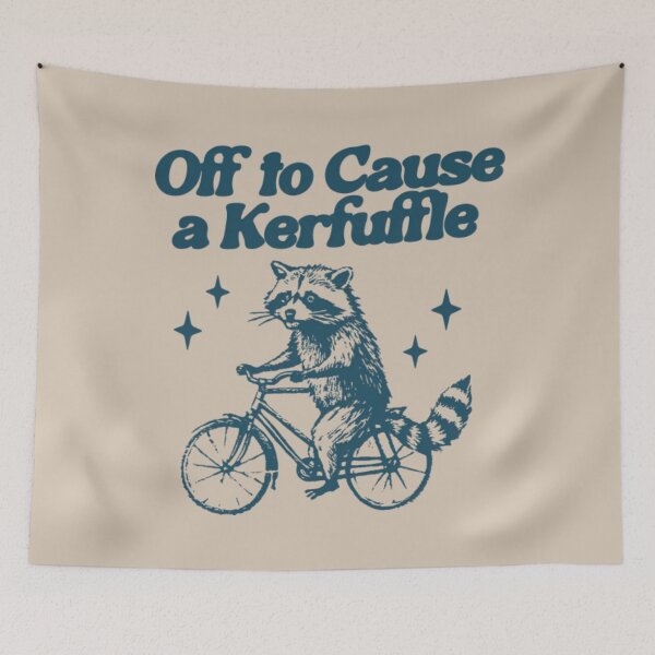 Item preview, Funny Raccoon Bicycle Weirdcore Vintage Drawing Classic T-Shirt designed and sold by TheCozyCarrier.