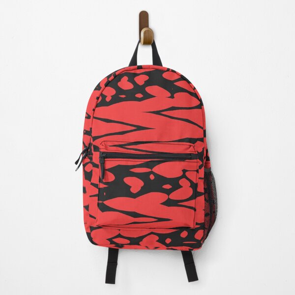 Item preview, Bloody Zig Zag - Dark Cyberpunk Red and Black Abstract Line Art designed and sold by K Design Store.