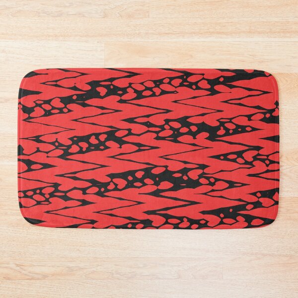 Item preview, Bloody Zig Zag - Dark Cyberpunk Red and Black Abstract Line Art designed and sold by K Design Store.