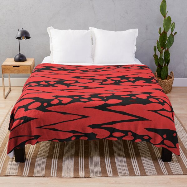 Item preview, Bloody Zig Zag - Dark Cyberpunk Red and Black Abstract Line Art designed and sold by KINKDesign.