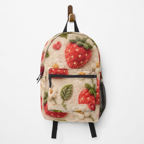 Item preview, Strawberry in beige background pattern velvet and crochet  designed and sold by Heaven1111.