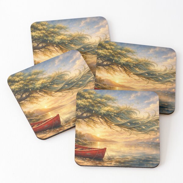 Item preview, Wave tree and red boat designed and sold by Sigtrix.