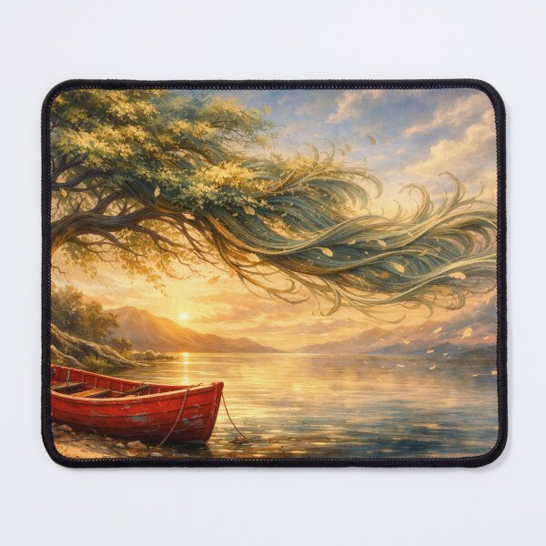 Item preview, Wave tree and red boat designed and sold by Sigtrix.
