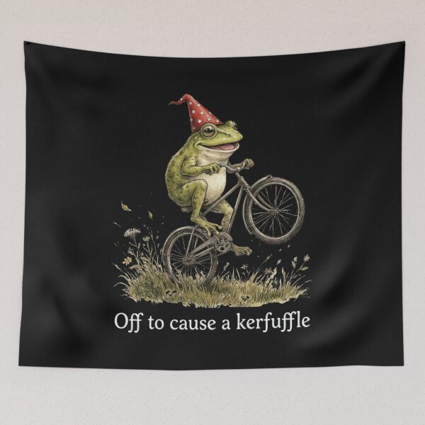 Item preview, Funny Frog Bicycle Cottagecore Mischief Classic T-Shirt designed and sold by TheCozyCarrier.
