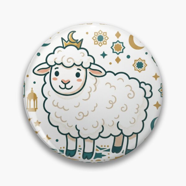 Item preview, Eid Al-Adha Mubarak — Cute Sheep Islamic Art designed and sold by spectomine.